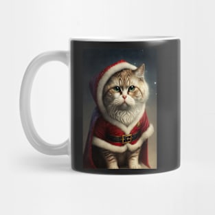 Cute Cat portrait Christmas vibes Mug